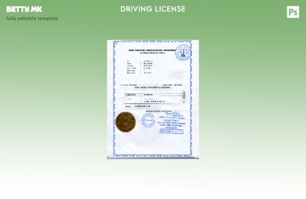 Модерен стил Мјанмарска возачка дозвола БЕСПЛАТЕН шаблон